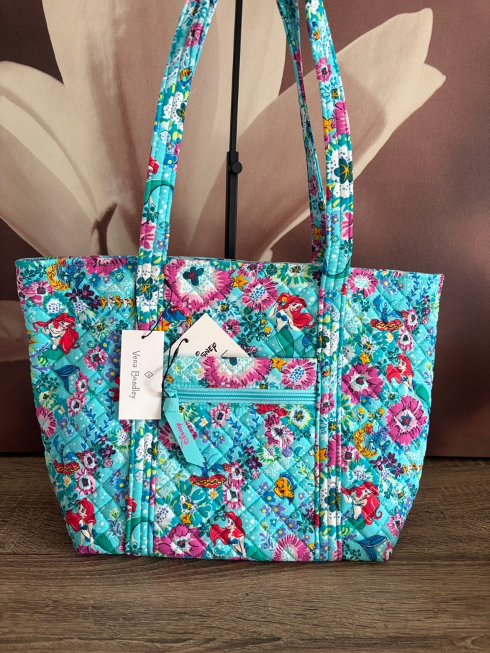 Disney Small Iconic Vera Tote - Ariel Floral NWT